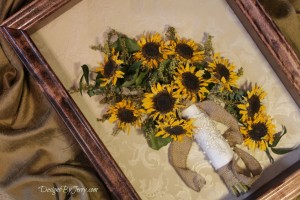 Preserved Sunflowers and Burlap