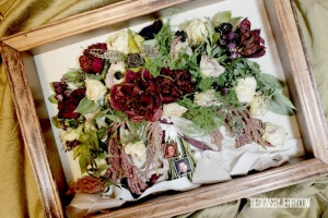 preserved dahlias and roses